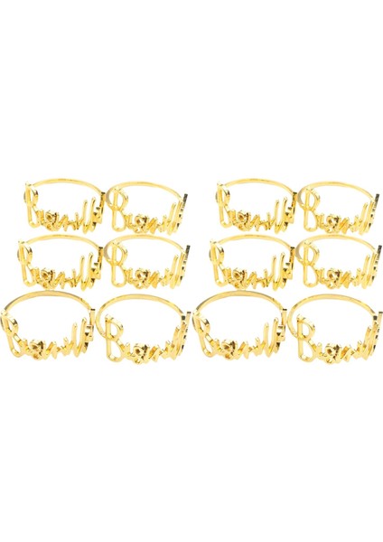 Peçete Yüzükleri Set Metal Peçete Yüzük Tokları Her Gün Akşam Yemeği Için 12 Pcs (Yurt Dışından)