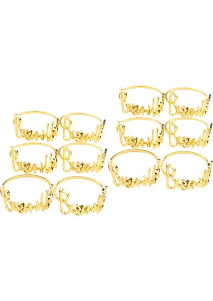 Peçete Yüzükleri Set Metal Peçete Yüzük Tokları Her Gün Akşam Yemeği Için 12 Pcs (Yurt Dışından)