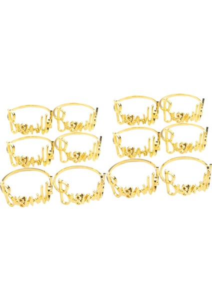 Peçete Yüzükleri Set Metal Peçete Yüzük Tokları Her Gün Akşam Yemeği Için 12 Pcs (Yurt Dışından)