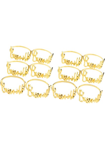 Peçete Yüzükleri Set Metal Peçete Yüzük Tokları Her Gün Akşam Yemeği Için 12 Pcs (Yurt Dışından)