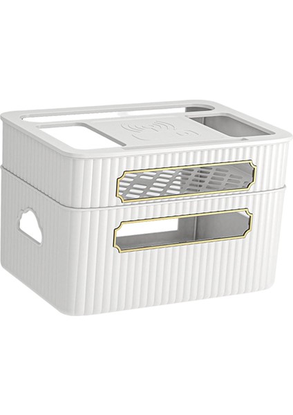 Yönlendirici Rafı Oturma Odası Için Çok Fonksiyonlu Tel Kablo Depolama Çantası 2 Seviye (Yurt Dışından) indirimleri