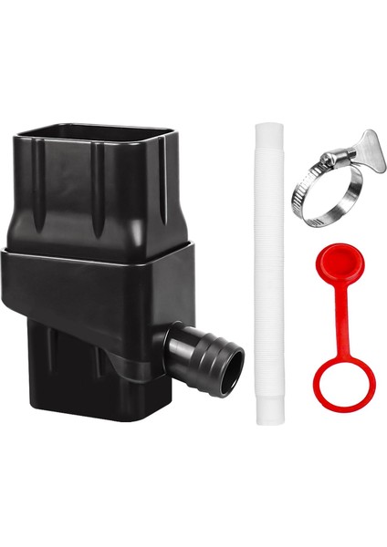 Yağmur Suyu Toplama Sistemi Diverter, 2 "x 3" Standart Düşüş, 50 "hortumla, Su Yeniden Kullanımını Çim ve Bahçe Sulama, Siyah (Yurt Dışından)