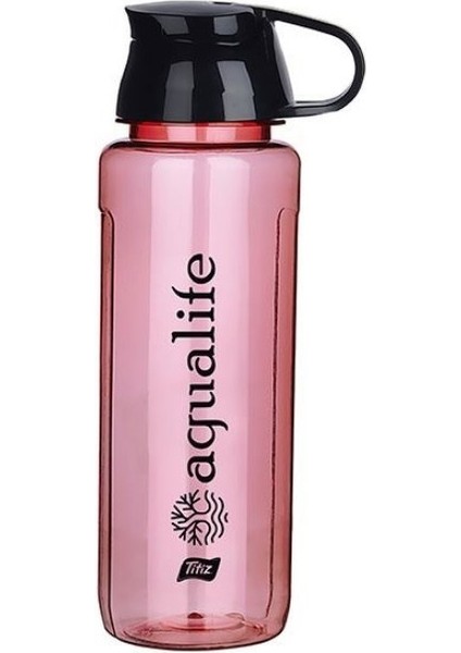 Aqua Bottella Aqualife Yazılı Su Matarası Tutma Kapaklı Koku Yapmaz Aqua Matara Pembe 500ML