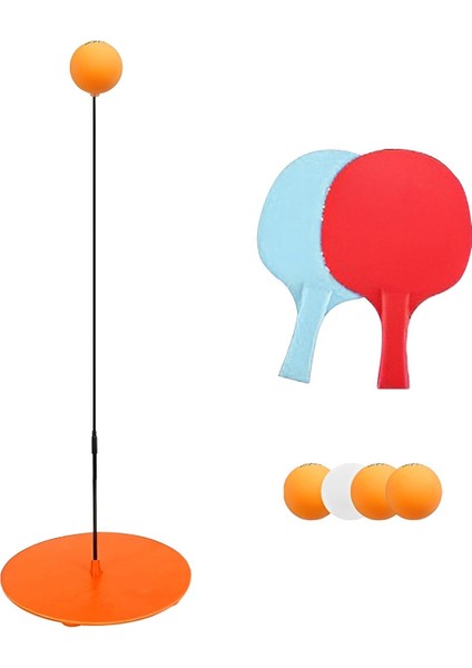 Masa Tenis Trainer Set Ebeveyn-Çocuk Etkileşimi Oyuncak Kürek Pong Top Seti Metal 70CM (Yurt Dışından)