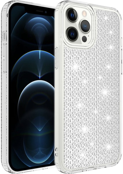 Apple iPhone 12 Pro Kılıf Köşe Korumalı Darbe Emici Airbagli Parlak Tasarımlı Snow Kapak Şeffaf