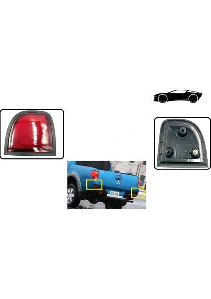 Arka Çamurluk Reflektörü L200 2007-2014 Arka Sağ