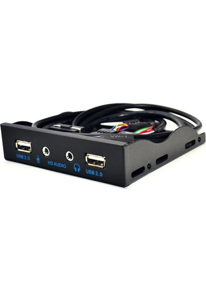 Floppy Bay Black Için Pc Genişleme Adaptörü Için 9pin - USB 2.0 Panel (Yurt Dışından)