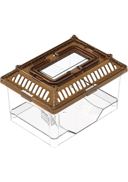 Salyangoz Için Lid Pet Besleme Kutusu ile Platformlu Şeffaf Kaplumbağa Tankı (Yurt Dışından)