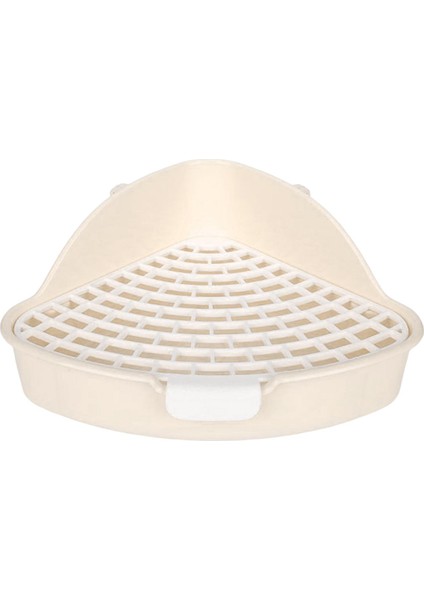 Orta Tavşan Çöp Kutusu Pet Pan Tavşanı Küçük Hayvanlar Için Tuvalet Kutusu Gelincik Bej (Yurt Dışından)