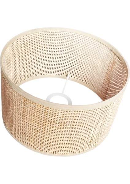 Kolye Işık Kapağı Tavan Işık Fikstürü Dekorlar El Dokuması Rattan Lamba Gölgesi 16CMX12CM (Yurt Dışından)