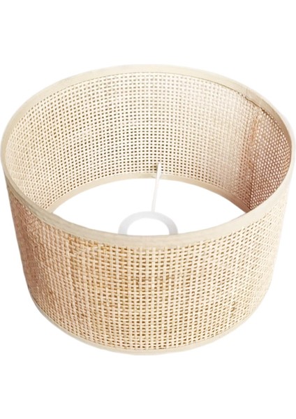 Kolye Işık Kapağı Tavan Işık Fikstürü Dekorlar El Dokuması Rattan Lamba Gölgesi 16CMX12CM (Yurt Dışından)