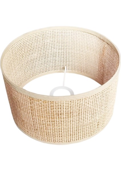 Kolye Işık Kapağı Tavan Işık Fikstürü Dekorlar El Dokuması Rattan Lamba Gölgesi 16CMX12CM (Yurt Dışından)