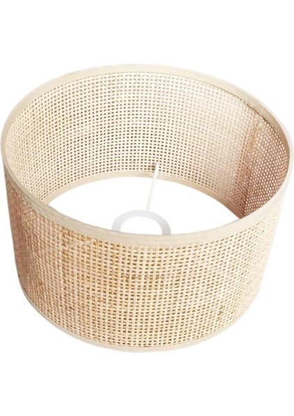 Kolye Işık Kapağı Tavan Işık Fikstürü Dekorlar El Dokuması Rattan Lamba Gölgesi 16CMX12CM (Yurt Dışından)