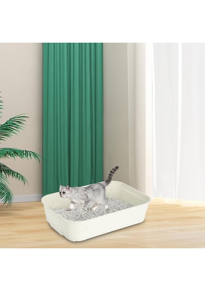 Kedi Çöp Kutusu /açık Tepsisi /kitty Çöp Kutusu /yavru Pezty Beyaz (Yurt Dışından)