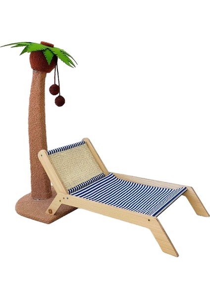 Kedi Yatak Hindistan Cevizi Ağacı Dekoratif Şezlong Kedi Çizicisi ile Sisal Mat (Yurt Dışından)