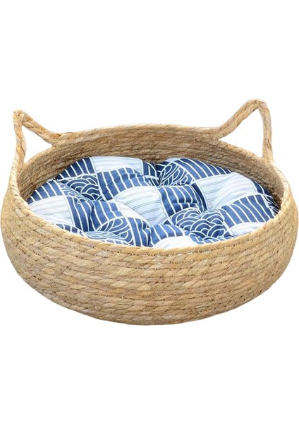 Çıkarılabilir Ped Ekipmanı ile Kedi Yatağı Küçük Orta Köpekler Için Yumuşak Mavi 40 cm (Yurt Dışından)