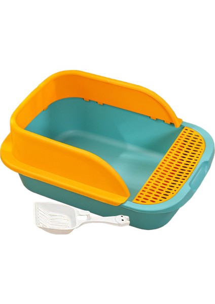 Scooper ile Kedi Çöp Kutusu ile Sceper ile Kedi Çöp Pan Yeşil Orta (Yurt Dışından)
