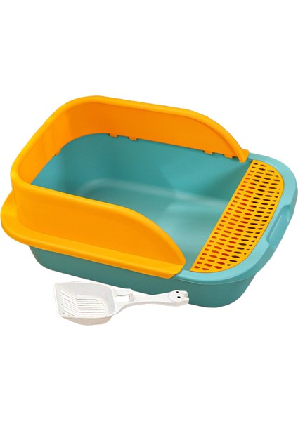 Scooper ile Kedi Çöp Kutusu ile Sceper ile Kedi Çöp Pan Yeşil Orta (Yurt Dışından)