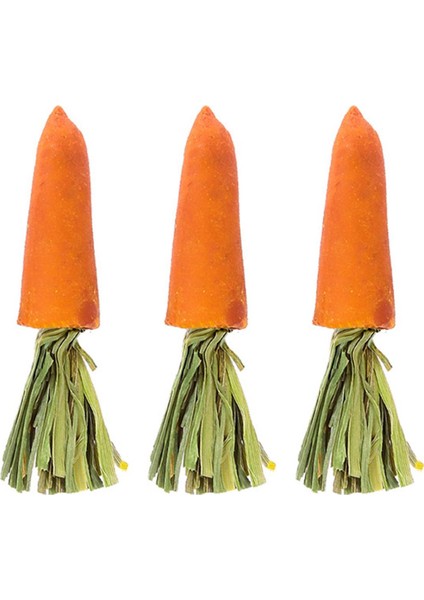 3pcs Hamster Molar Oyuncak Atıştırmalıkları, Kemirgen Hayvanlar Için Evcil Hayvan Öğütme Oyuncakları Havuç (Yurt Dışından) fırsatları
