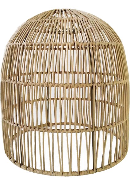 Rattan Lamba Gölgesi Içi Boş Rattan Avize Abajur Oturma Odası Dokumuş 25CMX26CM (Yurt Dışından)