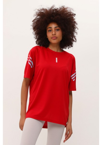 Genıus Store Kadın Spor Tişört Baskılı Fitness, Antrenman Fit