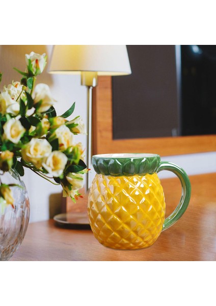 Sevimli Seramik Kahve Kupa Sevimli Seramik Kahve Sütü Mücevher Yemek Takımı Sofra Eşyası Ananas (Yurt Dışından) fiyatları