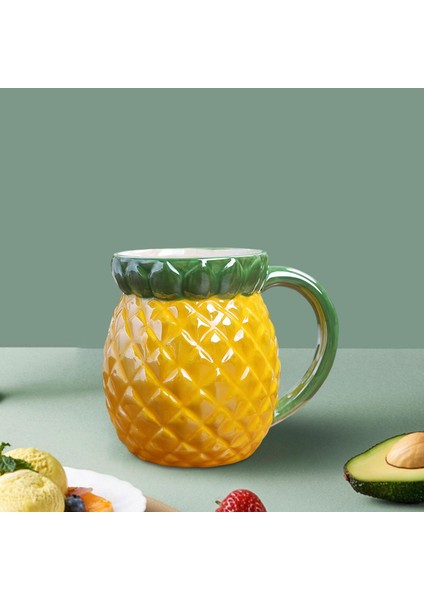Sevimli Seramik Kahve Kupa Sevimli Seramik Kahve Sütü Mücevher Yemek Takımı Sofra Eşyası Ananas (Yurt Dışından) fırsatları