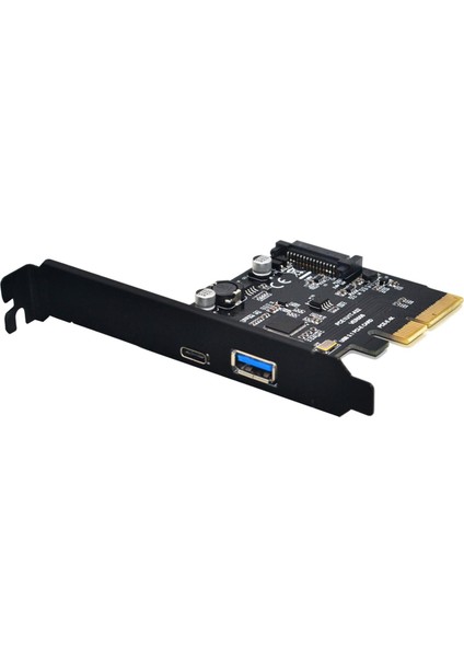 USB A + USB C 10GBPS Bağlantı Noktaları Pcıe USB 3.1 Masaüstleri Için Genişletme Kartı 4x (Yurt Dışından)