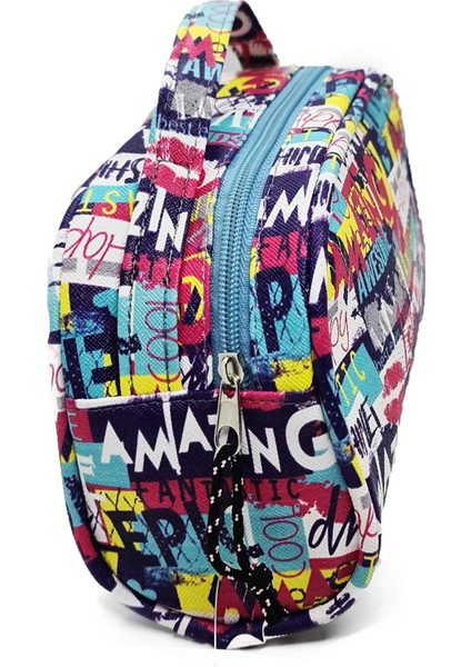 Tıraş Çantası Renkli Tasarım Geniş İç Hacimle Seyahat İçin Uygun El Çanta