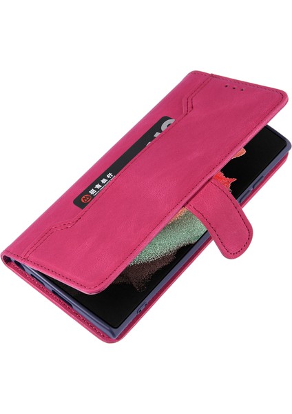 Samsung Galaxy S23 Ultra Dikiş Pu Deri Cüzdan Telefon Kapağı Dış Kart Tutucu Telefon Stand Kılıfı (Yurt Dışından) fırsatları