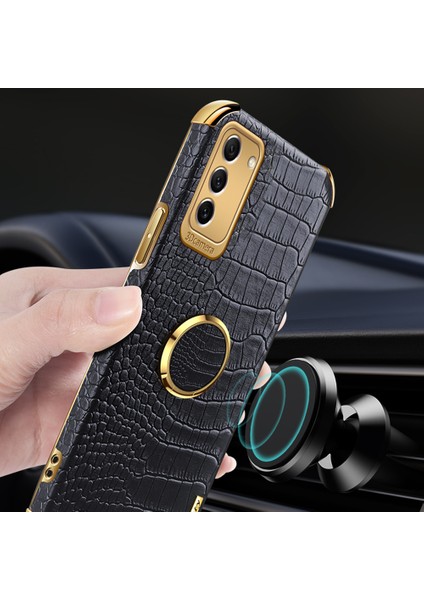 Samsung Galaxy S23 Yüzük Kickstand Telefon Kılıfı Kesin Kesim Timsah Doku Deri Kaplamalı Tpu Elektroküz Kapak (Yurt Dışından) indirimleri