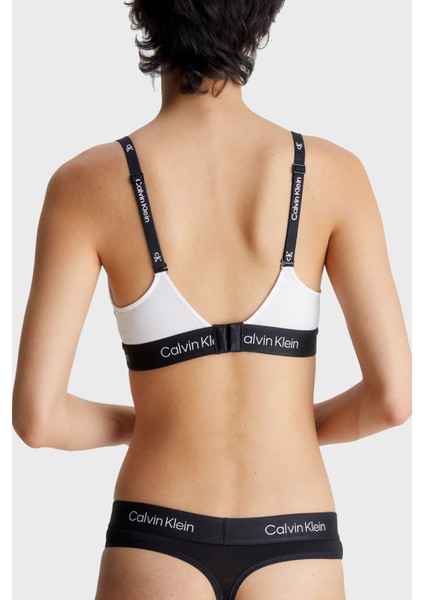 Calvin Klein Logo Şeritli Pamuklu Spor Sütyen 000QF7218E100 Bayan Sütyen 000QF7218E 100