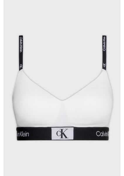 Calvin Klein Logo Şeritli Pamuklu Spor Sütyen 000QF7218E100 Bayan Sütyen 000QF7218E 100