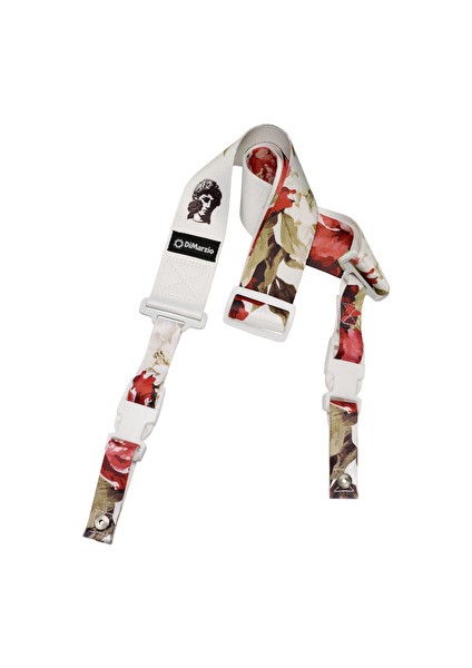 Dımarzıo DD2247 Polyphia Floral Muse Cliplock Beyaz Gitar Askısı