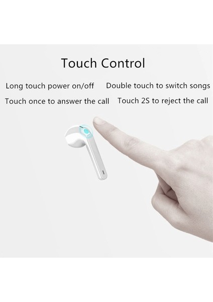 Bluetooth Uyumlu 5.0 Kablosuz Kulaklık - Beyaz (Yurt Dışından)