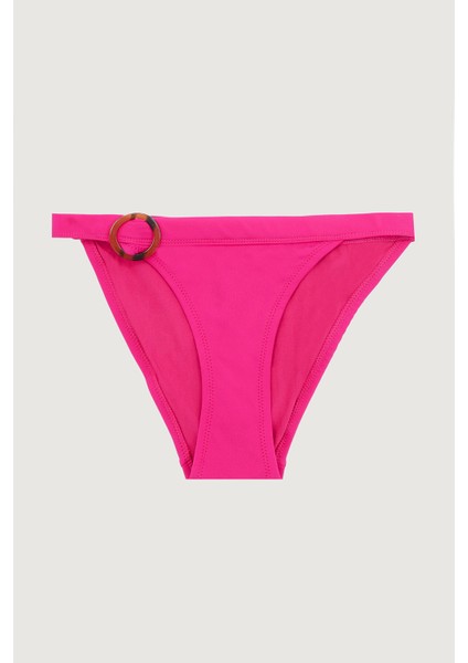 Fuşya Halka Detaylı Tek Alt Bikini
