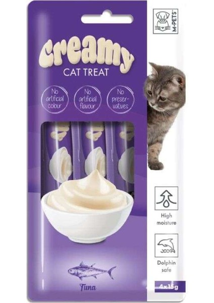 Creamy cat Treat Ton Balıklı Kedi Ödülü 4X15 Gr