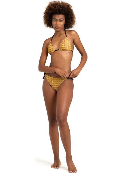 50TH Gold Triangle Kadın Sarı Yüzücü Bikini 006184