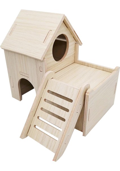 Hamster House Egzersiz Oyuncak Habitat Dekor Kafesi Fare Hamster Gine Pig 15.5CMX15CMX14CM (Yurt Dışından)