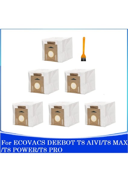 Adet Deebot T8 /t8 Max /t8 Güç/t8 Pro Robotlu Süpürge Yedek Yedek Parça Toz Torbası (Yurt Dışından)