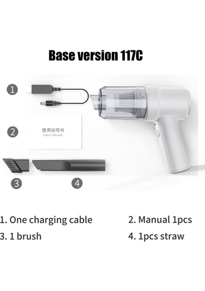 2'si 1 Arada Araba Elektrikli Süpürge Kablosuz Şarj Silgi El Yüksek Güçlü Küçük Tip Blower Duster Ofis Siyah (Yurt Dışından) fırsatları