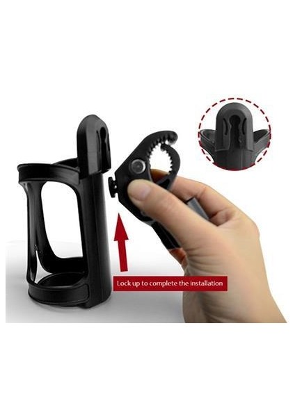 Buffer® Bebek Arabası Bisiklet Uyumlu Ayarlanabilir Şişe Biberon ve Suluk Tutucu