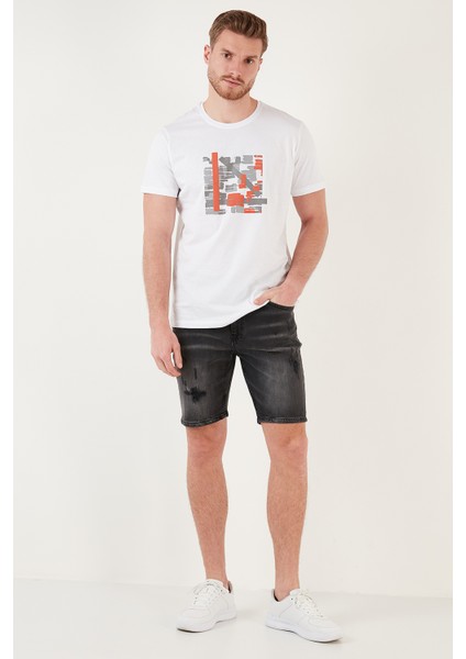 Pamuklu Normal Bel Slim Fit Kot Short Erkek Short 4501M07IBIZA