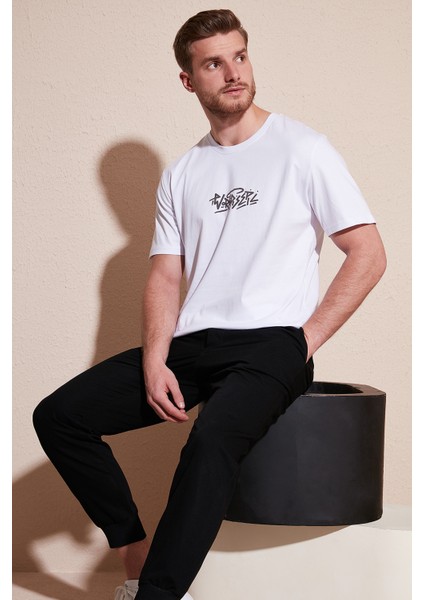Pamuk Relaxed Fit Bisiklet Yaka T Shirt Erkek T Shirt 5902603
