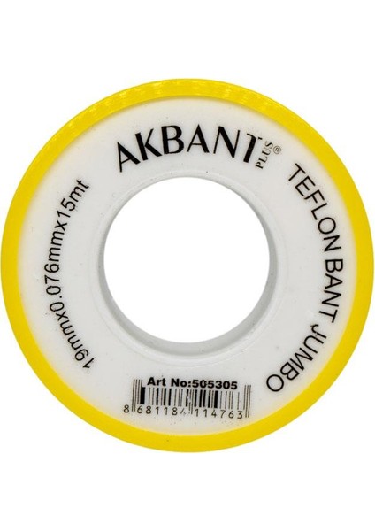 505305 Jumbo Geniş Teflon Bant 19MM x 0.076MM x 15MT