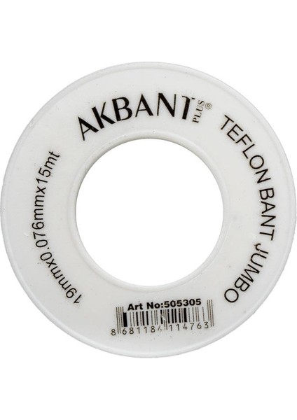 505305 Jumbo Geniş Teflon Bant 19MM x 0.076MM x 15MT