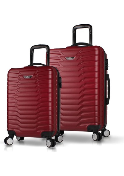 Croc Abs 2'li Valiz Seti (Kabin ve Orta) Bordo