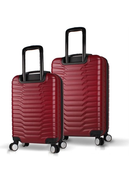 Croc Abs 2'li Valiz Seti (Kabin ve Orta) Bordo