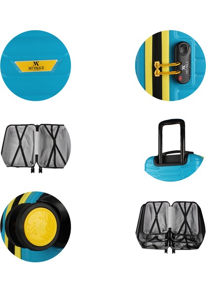 Croc Abs 2'li Valiz Seti (Kabin ve Büyük) Turkuaz fırsatları