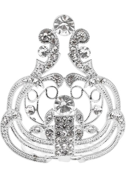 Clear Diamond Mini Crown Tiara Gelin Nedime Düğün Prom Saç Takı Gümüş (Yurt Dışından)